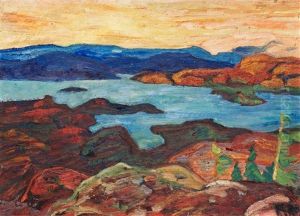 Sommarafton Angermanalven by Helmer Osslund