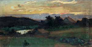 Skymningslandskap by Helmer Osslund