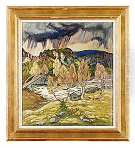 Var Vid Faxalven - Var, Angermanland by Helmer Osslund