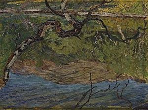 Spegling I Fjallsjo by Helmer Osslund