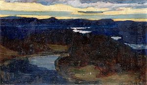 Norrlandskt Skymningslandskap by Helmer Osslund