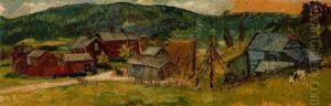 Sommardag I Medelpad Motiv Fran Viforsen by Helmer Osslund