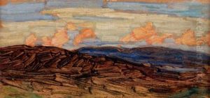 Aftonsol Over Fjallet by Helmer Osslund