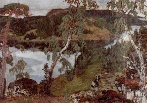 Sommarkvall - Landskap Fran Angermanland by Helmer Osslund
