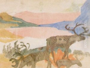 Renar - Utsikt Mot Stora Sjofallet by Helmer Osslund