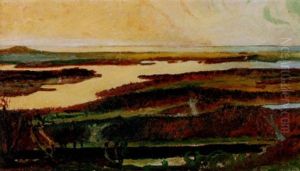 Skymning Over Hostlandskap by Helmer Osslund