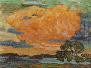 Aftonmolnen Vid Kusten by Helmer Osslund