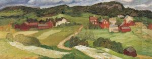 Fjallandskap Med Stugor by Helmer Osslund