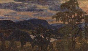 Efter Regn (angermanlandelfen) by Helmer Osslund