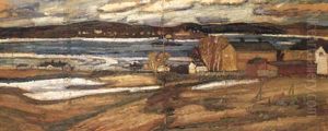 Utsigt Mot Sundsvallsfj,rden by Helmer Osslund