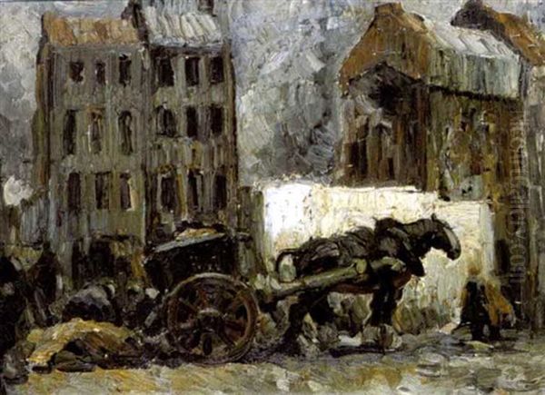 Opruiming (paard Met Kar En Figuren In Een Straat) - view 1