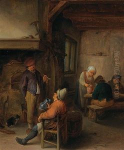 A Tavern Scene by Adriaen Jansz van Ostade