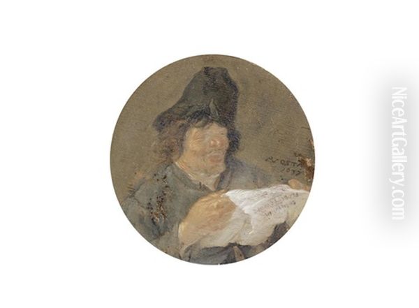 A Man Reading A Letter; And A Woman Playing A Pipe - view 1