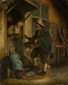 The Spectacle Seller (after The Etching By Adriaen Van Ostade) by Adriaen Jansz van Ostade