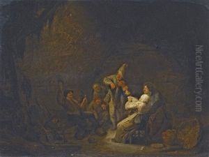 Peasants Playing Music In A Cottage by Adriaen Jansz van Ostade