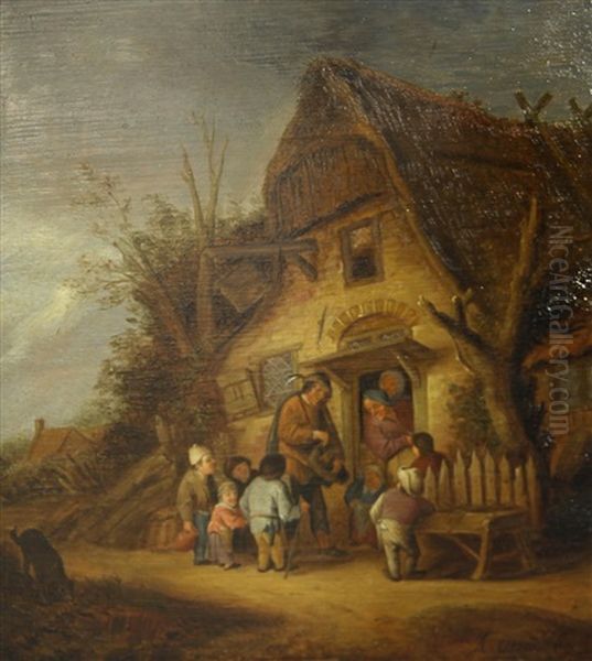 Figures By A Doorway - view 1