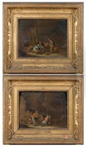 Rejouissances Paysannes (pair) by Adriaen Jansz van Ostade