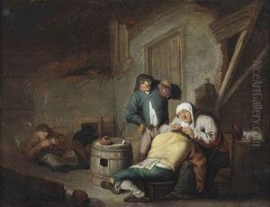 An Allegory Of Sight: An Old Woman Picking Lice by Adriaen Jansz van Ostade