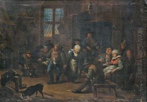 Bauerntanz Im Wirtshaus (+ Lustiges Treiben Im Wirtshaus; Pair) by Adriaen Jansz van Ostade