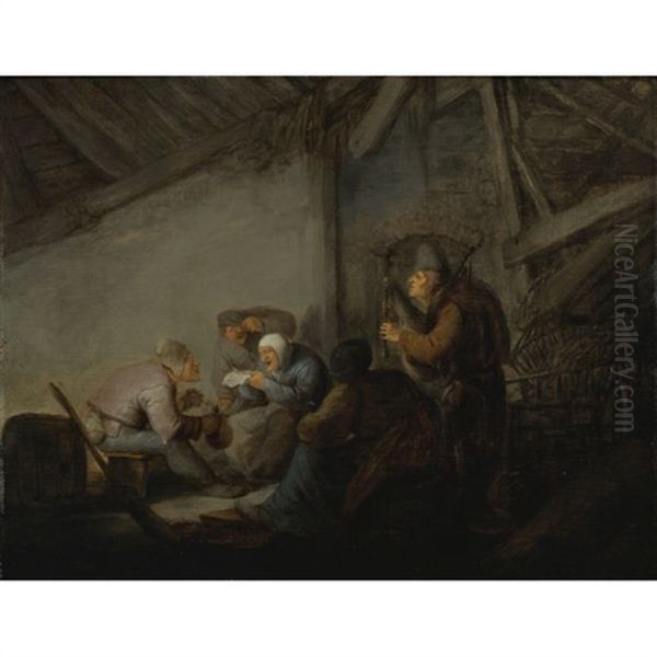 Peasants In A Tavern (a Depiction Of The Sense Of Hearing ?) - view 1