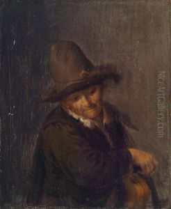 Ein Bauer Mit Einem Hohen Hut