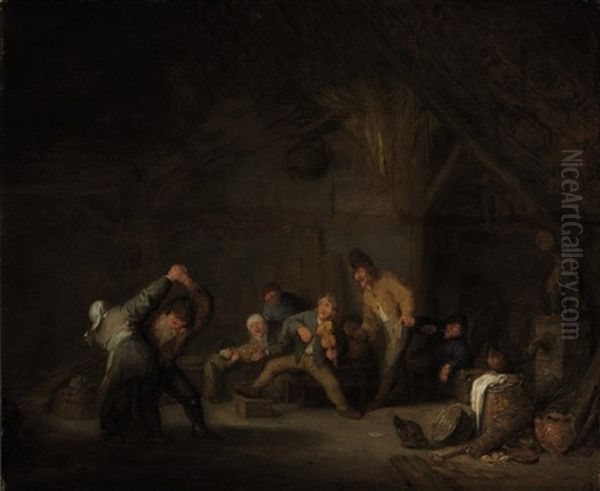 Peasants Making Music And Dancing In A Tavern - view 1