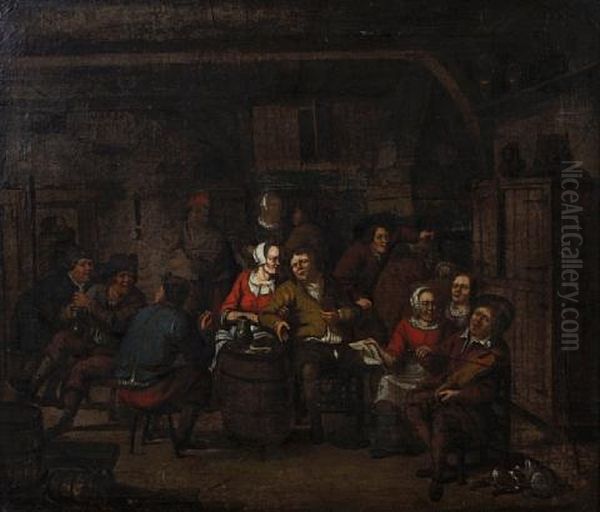 Peasants Carousing In A Tavern - view 1