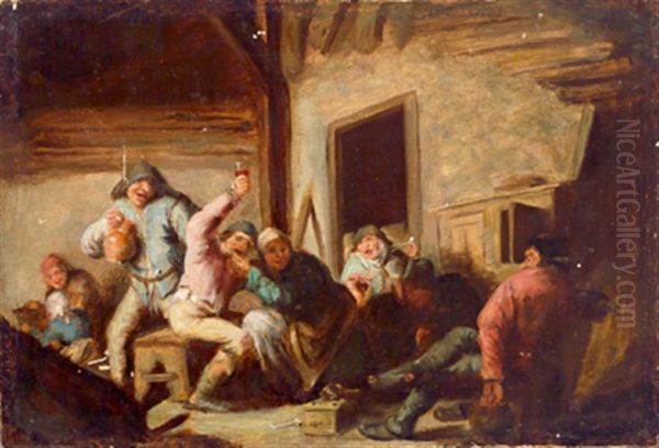Wirtshausinterieur Mit Zechenden Bauern - view 1