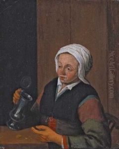 Bauerin Mit Zinnkrug by Adriaen Jansz van Ostade