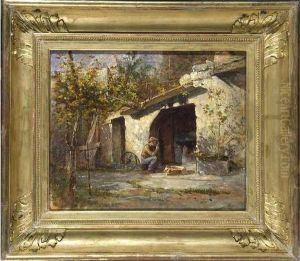 :le Repos Du Paysan by Henri Blanc-Fontaine
