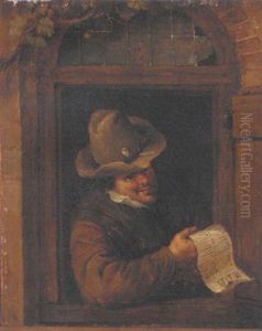 A Young Man At A Window by Adriaen Jansz van Ostade
