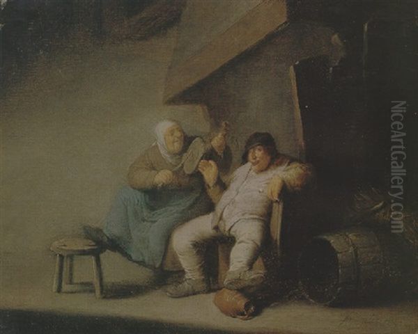 A Peasant Couple In An Interior - view 1