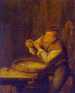 Pfeifenrauchender Bauer by Adriaen Jansz van Ostade