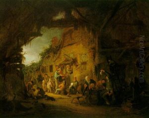 The Old Fiddler by Adriaen Jansz van Ostade