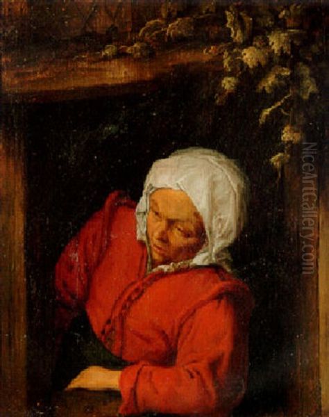 A Peasant Woman At A Casement - view 1