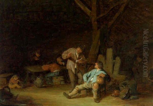 Peasants In A Tavern - view 1