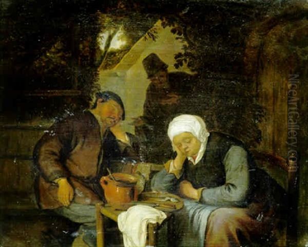 Peasants Sleeping Outside An Inn - view 1