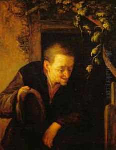Ein Bauer Mit Hut In Der Hand by Adriaen Jansz van Ostade