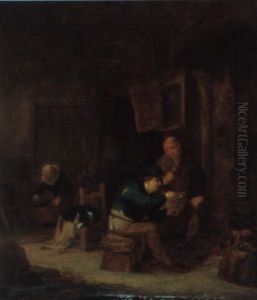 Bauern In Einer Scheune