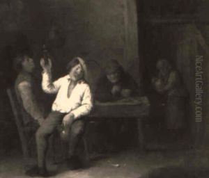 Merrymaking In The Tavern by Adriaen Jansz van Ostade