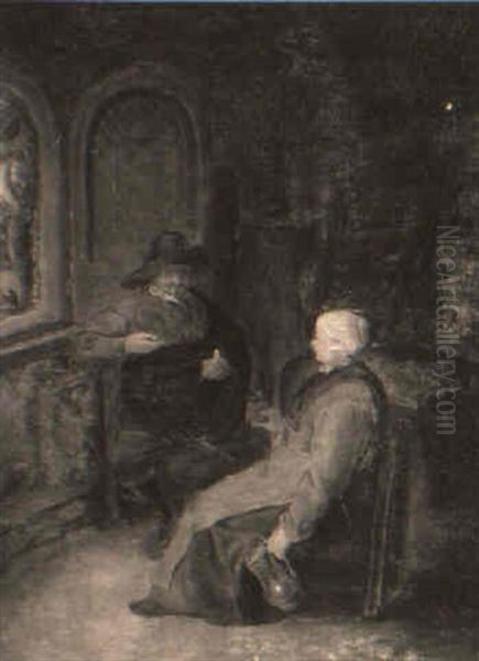 An Elderly Couple Seated By A Window In An Interior - view 1