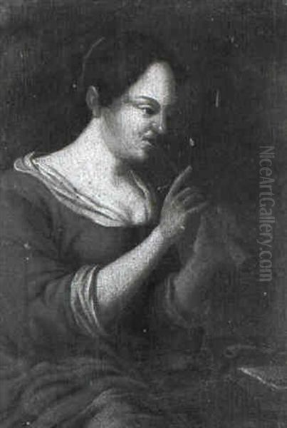 Lady Playing A Flute - view 1