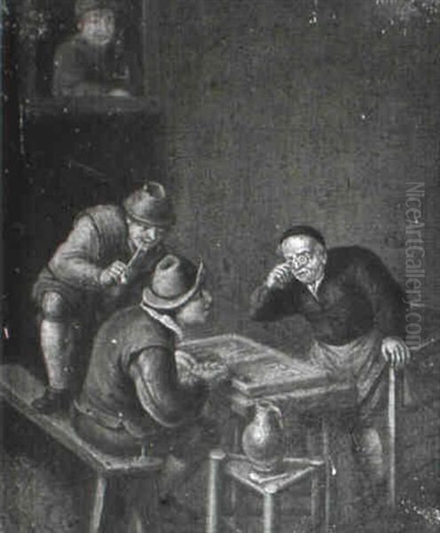 Peasants Playing Backgammon - view 1