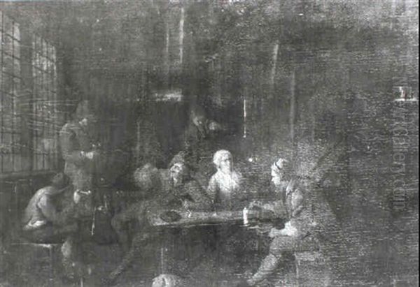 Interior With Peasants Feasting And Drinking - view 1