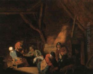 Personnages Dans Un Interieur Rustique
