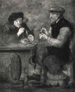 Zwei Pfeifenraucher In Einer Schenke by Adriaen Jansz van Ostade