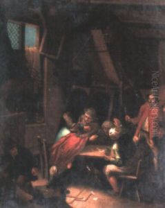 A Brawl In A Tavern by Adriaen Jansz van Ostade