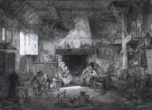 Famille A L'interieur D'une Ferme by Adriaen Jansz van Ostade
