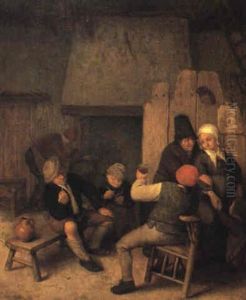 Interieur Paysan by Adriaen Jansz van Ostade