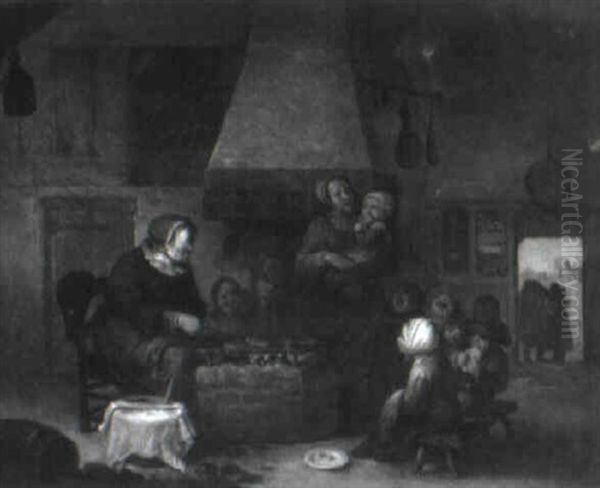 A Peasant Woman Cooking Pancakes - view 1